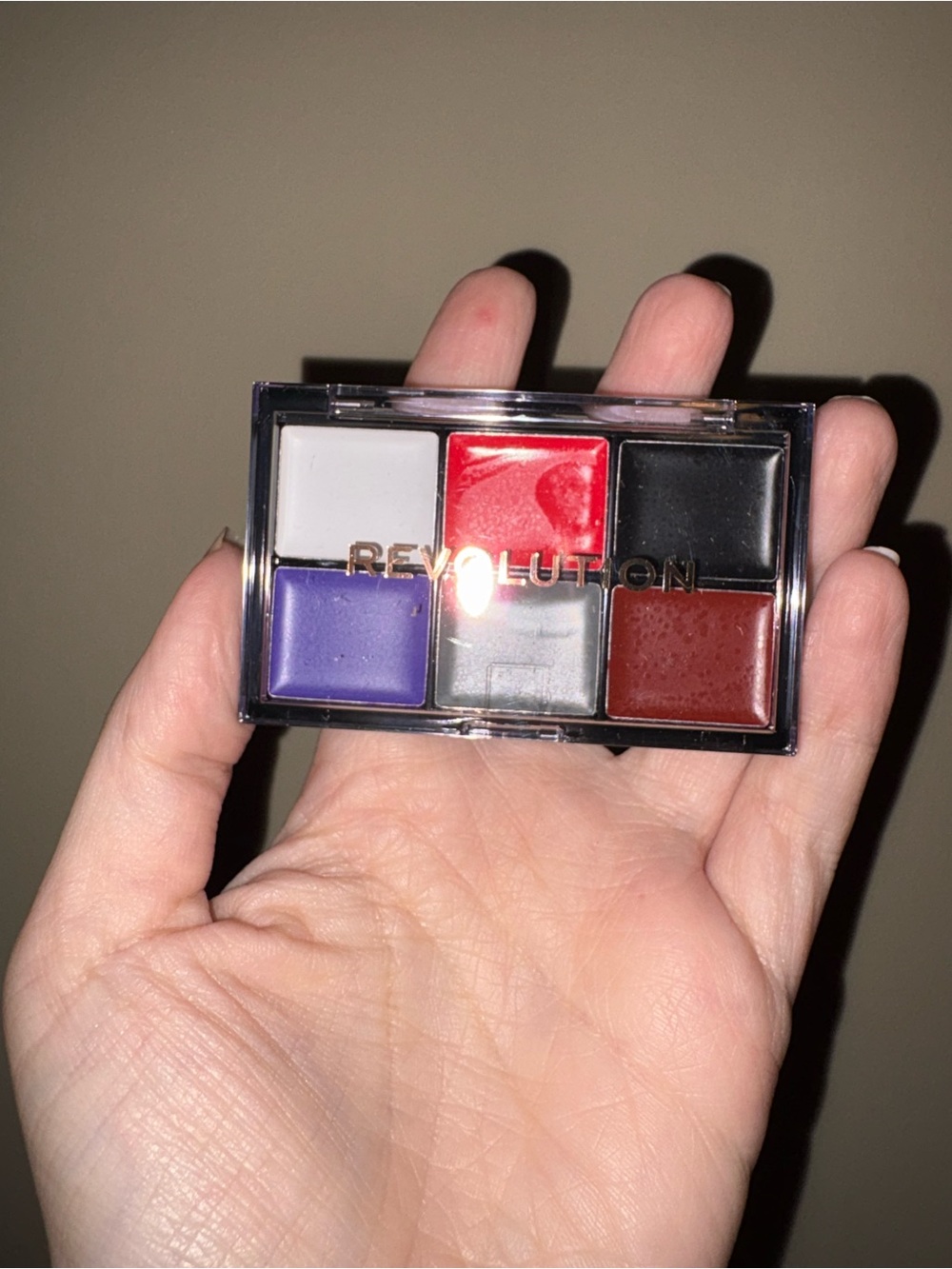 Revolution Lip & Eye Palette - Red, Purple, Black, Brown, White